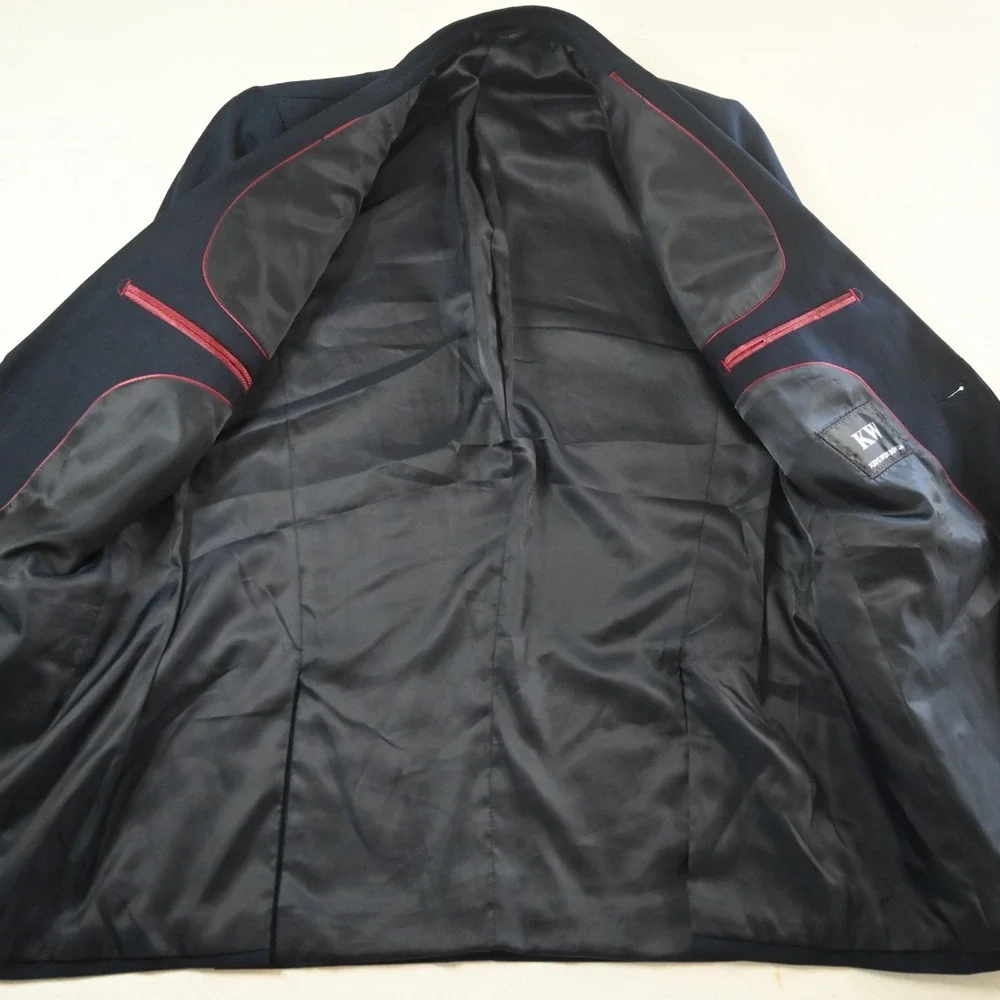Boys Size 20 30x32 Navy Blue Expander Waist 3 Piece‎ Vest Pants Jacket Suit